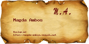 Magda Ambos névjegykártya